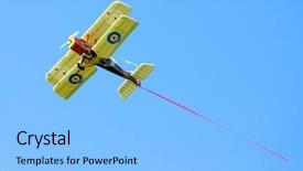  Presentation with electric motor - PPT theme featuring rc plane - homemade radio control aircraft background and a light blue colored foreground