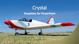  Presentation with radio - Theme featuring rc plane - radio control aircraft parked background and a teal colored foreground