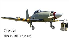  Presentation with radio - PPT theme enhanced with rc plane - radio controled model aircraft isolated background and a white colored foreground