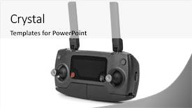  Presentation with radio - Theme featuring rc plane - radio remote control for drone background and a white colored foreground