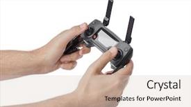  Presentation with control - Slides consisting of rc plane - radio remote control in hands background and a lemonade colored foreground