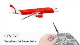  Presentation with remote - Colorful slide deck enhanced with rc plane and radio remote backdrop and a white colored foreground