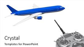  Presentation with radio - PPT theme having rc plane and radio remote background and a white colored foreground