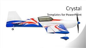  Presentation with avionics a plane control cockpit - Theme consisting of rc plane isolated on white background and a white colored foreground