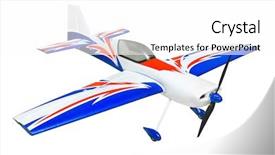 Presentation with plane - PPT theme consisting of rc plane isolated on white background and a white colored foreground