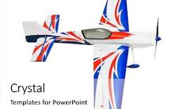  Presentation with plane - Beautiful slides featuring rc plane isolated on white backdrop and a white colored foreground