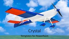  Presentation with plane - Slides with rc plane on sky background background and a  colored foreground
