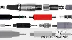  Presentation with electrical kilowatt hour electric meter - Beautiful presentation featuring rcra - collection of electrical connectors backdrop and a lemonade colored foreground