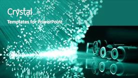  Presentation with fiber optics - Theme consisting of crt monitor - fiber optics background with lots background and a teal colored foreground