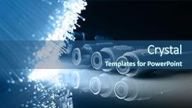  Presentation with fiber optics - Amazing presentation theme having hands background the turquoise ocean backdrop and a teal colored foreground