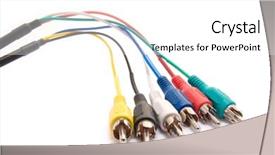  Presentation with audio video - Beautiful PPT layouts featuring rcra - rca audio and video plugs backdrop and a  colored foreground