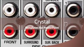  Presentation with audio - Cool new presentation with rca sockets of audio surround backdrop and a tawny brown colored foreground