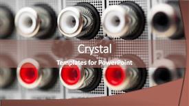  Presentation with audio - Presentation with rca sockets of audio surround background and a coral colored foreground