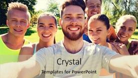  Presentation with technology and health - Audience pleasing PPT layouts consisting of rcp - fitness sport friendship technology backdrop and a soft green colored foreground