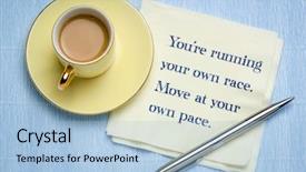  Presentation with running race - Presentation consisting of re running your own race background and a light blue colored foreground