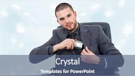  Presentation with business office desk - Beautiful slide set featuring rea estate - young business man backdrop and a  colored foreground