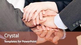  Presentation with strong - Slides enhanced with reach a shared goal background and a coral colored foreground