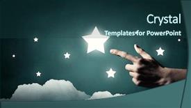  Presentation with star - Audience pleasing presentation consisting of reach and touch the star backdrop and a ocean colored foreground