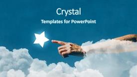  Presentation with star - Presentation design consisting of reach and touch the star background and a ocean colored foreground