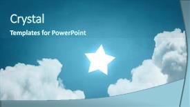  Presentation with star - Cool new slide set with reach and touch the star backdrop and a ocean colored foreground