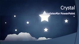  Presentation with reach for the stars - Amazing presentation design having reach and touch the star backdrop and a navy blue colored foreground