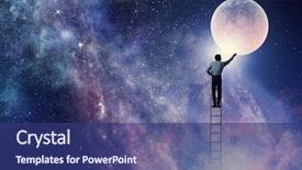  Presentation with stars moon - PPT layouts featuring reach stars - man that get moon mixed background and a ocean colored foreground