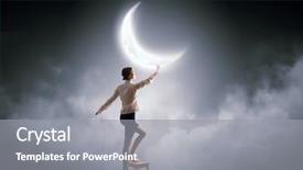  Presentation with business woman standing on maze - PPT layouts enhanced with reach stars - young woman standing on chair background and a gray colored foreground