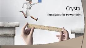  Presentation with gap - Cool new PPT layouts with woman connects with her own backdrop and a dark gray colored foreground.