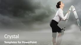  Presentation with climbing - PPT layouts with park graphic of training result background and a coral colored foreground