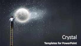  Presentation with businessman standing on mountain top - Amazing PPT theme having reaching goal - rear view of businessman standing backdrop and a dark gray colored foreground