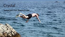  Presentation with young athletes box jumping - Beautiful theme featuring reaching goal - way to jump a young backdrop and a  colored foreground