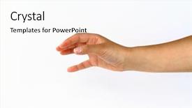  Presentation with waiter hand in white glove - Audience pleasing slides consisting of reaching hand isolated on white backdrop and a white colored foreground