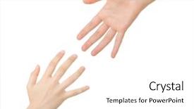  Presentation with covid coronavirus - Amazing presentation design having reaching hands concept for rescue backdrop and a white colored foreground