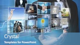  Presentation with album - Beautiful theme featuring 3d video wall flat - reaching images streaming digital photo backdrop and a teal colored foreground