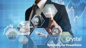  Presentation with photo album - Slide deck having reaching images streaming digital photo background and a teal colored foreground