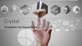  Presentation with album - Presentation design consisting of reaching-images-streaming-digital-photo background and a light gray colored foreground