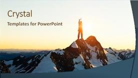  Presentation with top brakes - Presentation design enhanced with reaching the top mixed media background and a cream colored foreground