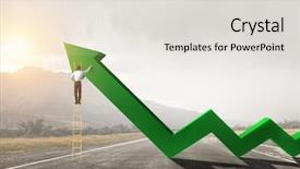  Presentation with success - Colorful PPT layouts enhanced with reaching the top of success backdrop and a light gray colored foreground