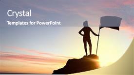  Presentation with world - Presentation consisting of reaching top of world background and a gray colored foreground