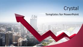  Presentation with media - Cool new slide deck with reaching up to the top backdrop and a  colored foreground