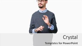  Presentation with smart relay - Slide set enhanced with reactions - young handsome smart man wearing background and a white colored foreground