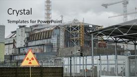  Presentation with nuclear power - Presentation consisting of reactor - chernobyl nuclear power station 4-th background and a light gray colored foreground
