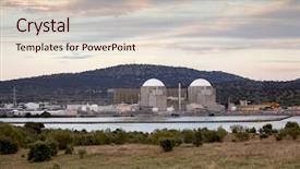  Presentation with nuclear reactor - Cool new presentation theme with reactor industry - almaraz nuclear power plant backdrop and a lemonade colored foreground