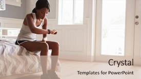  Presentation with black woman praying - Cool new slide deck with readiness check - young black woman ready backdrop and a  colored foreground