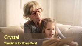  Presentation with teaching - Cool new presentation theme with reading - teaching how to read backdrop and a tawny brown colored foreground