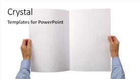  Presentation with newspaper - Amazing slide set having reading a blank newspaper backdrop and a white colored foreground