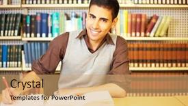  Presentation with taking notes - Presentation design with reading a book and taking background and a  colored foreground