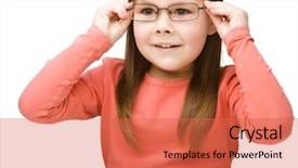  Presentation with girl reading - Cool new presentation theme with reading a book while wear backdrop and a red colored foreground