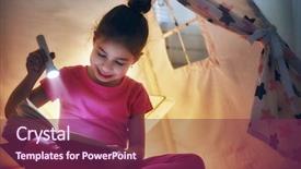  Presentation with children reading - Amazing theme having reading a book with flashlight backdrop and a  colored foreground