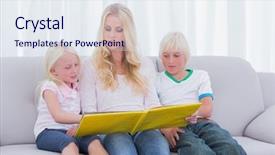  Presentation with children story - Presentation theme consisting of close up of chef hand decorating meat plate background and a mint green colored foreground